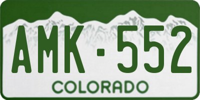 CO license plate AMK552