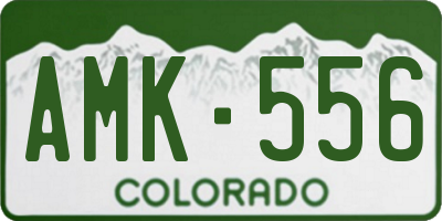 CO license plate AMK556