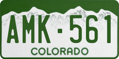 CO license plate AMK561