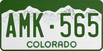 CO license plate AMK565