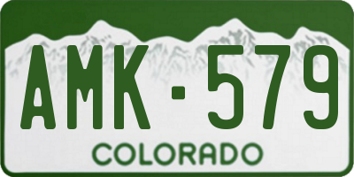 CO license plate AMK579