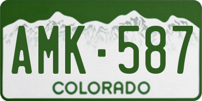 CO license plate AMK587