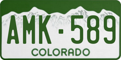 CO license plate AMK589