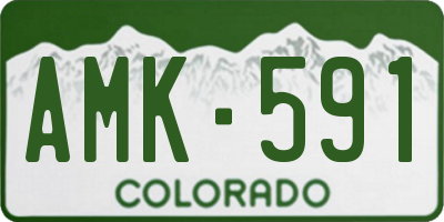 CO license plate AMK591