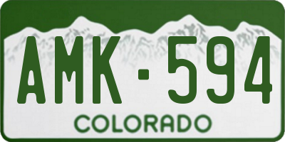 CO license plate AMK594