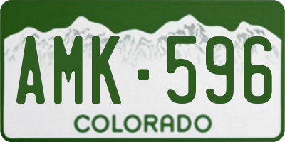 CO license plate AMK596