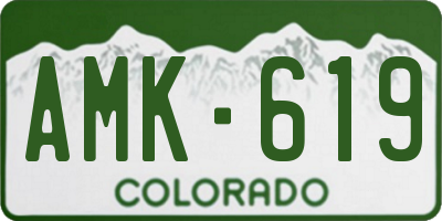 CO license plate AMK619