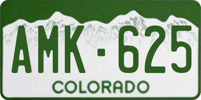 CO license plate AMK625