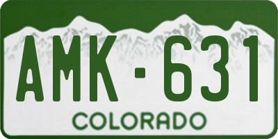 CO license plate AMK631