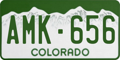 CO license plate AMK656