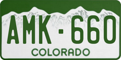 CO license plate AMK660