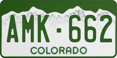 CO license plate AMK662