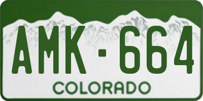 CO license plate AMK664