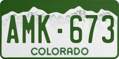 CO license plate AMK673