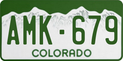CO license plate AMK679