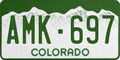 CO license plate AMK697