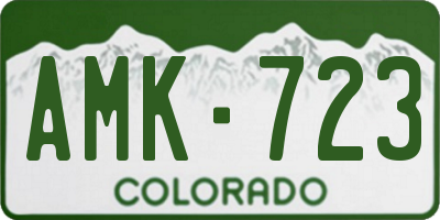 CO license plate AMK723
