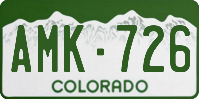 CO license plate AMK726