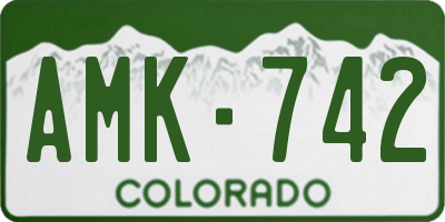 CO license plate AMK742
