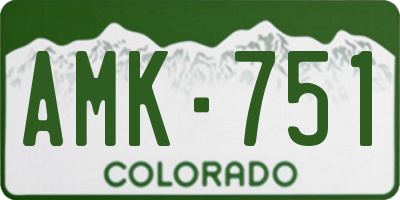 CO license plate AMK751