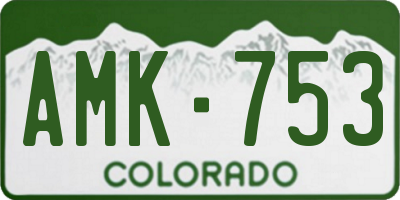 CO license plate AMK753