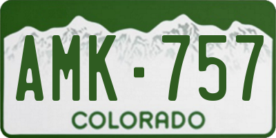 CO license plate AMK757