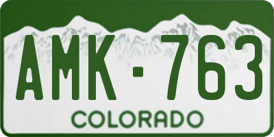 CO license plate AMK763