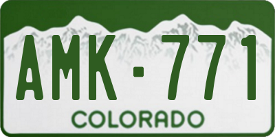 CO license plate AMK771