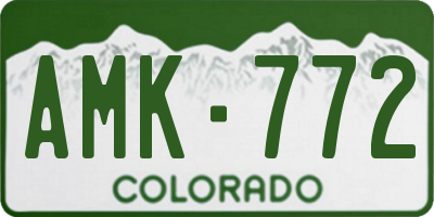 CO license plate AMK772