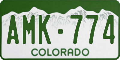 CO license plate AMK774
