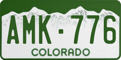 CO license plate AMK776