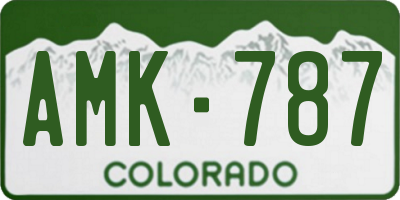 CO license plate AMK787