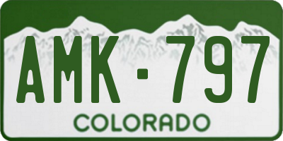 CO license plate AMK797