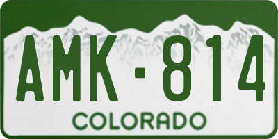 CO license plate AMK814