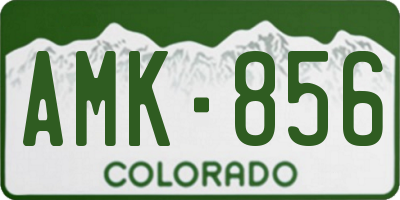 CO license plate AMK856