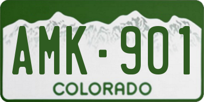 CO license plate AMK901