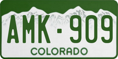 CO license plate AMK909
