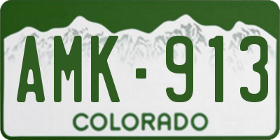 CO license plate AMK913