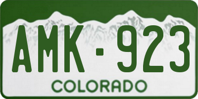 CO license plate AMK923