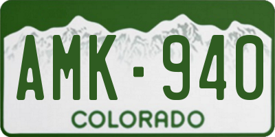 CO license plate AMK940