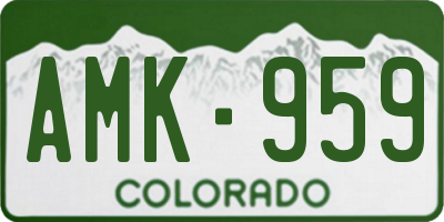 CO license plate AMK959