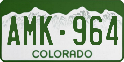 CO license plate AMK964