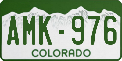 CO license plate AMK976
