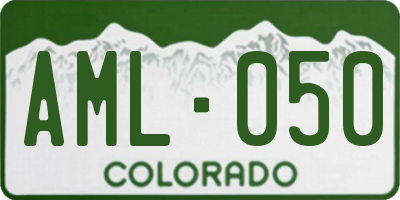 CO license plate AML050