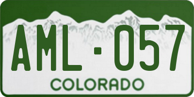 CO license plate AML057