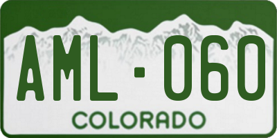 CO license plate AML060