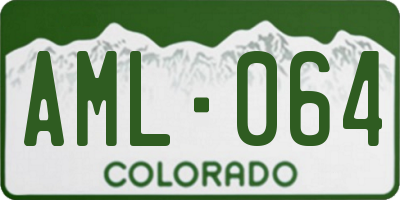 CO license plate AML064