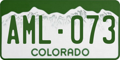 CO license plate AML073