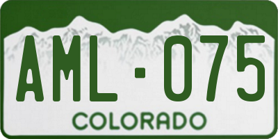 CO license plate AML075