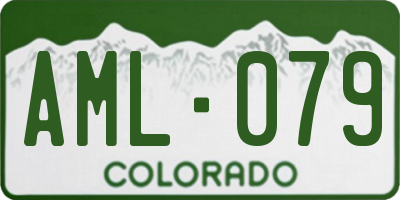 CO license plate AML079